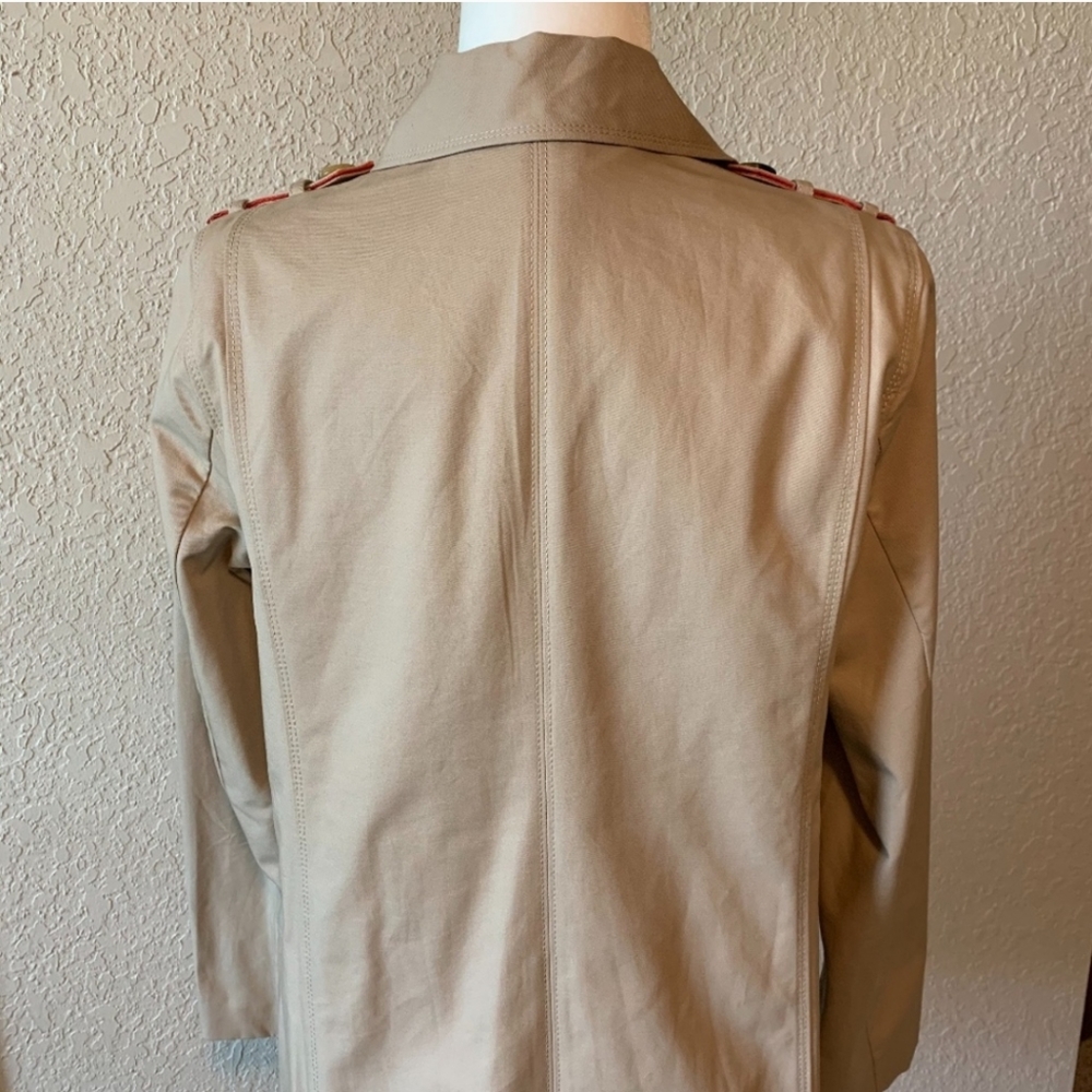 Gap Khaki Lightweight All-Weather Cotton Trench Coat - Picture 3 of 6